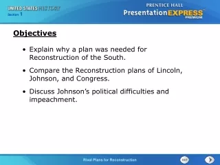 Explain why a plan was needed for Reconstruction of the South.