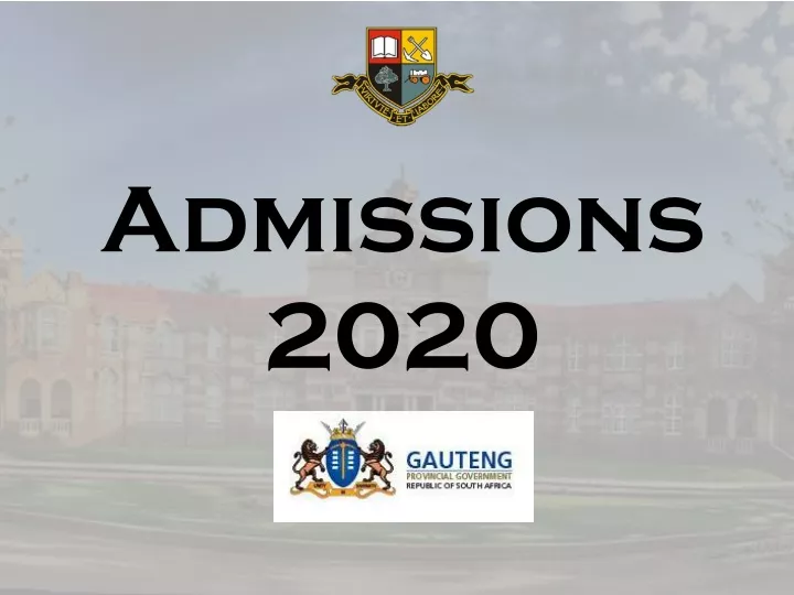 admissions 2020