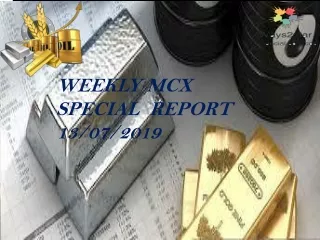 WEEKLY MCX            SPECIAL  REPORT 13 /07/2019