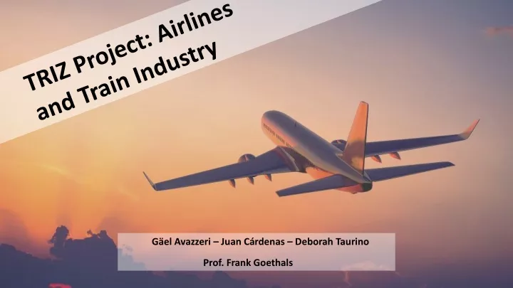 triz project airlines and train industry