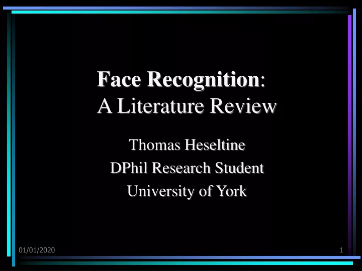 face recognition a literature review