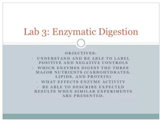 Lab  3:  Enzymatic Digestion