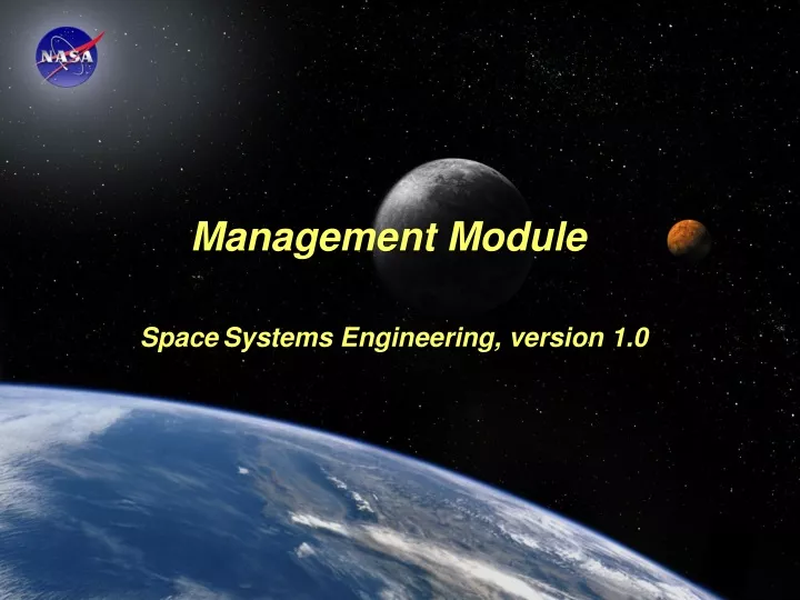 management module space systems engineering