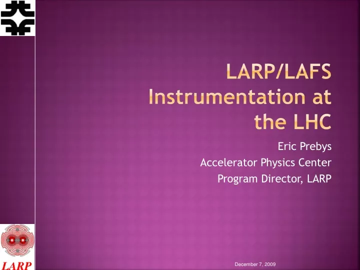 larp lafs instrumentation at the lhc