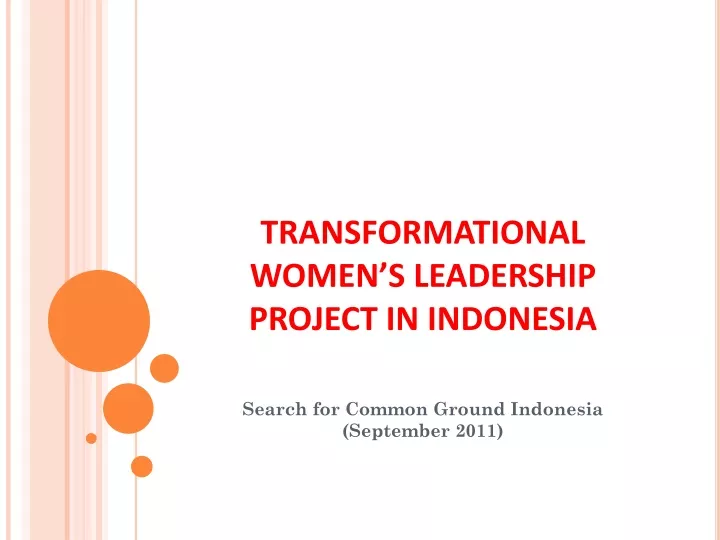 transformational women s leadership project in indonesia
