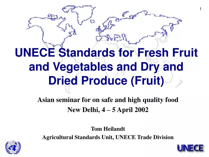 unece standards for fresh fruit and vegetables