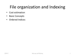 File organization and Indexing