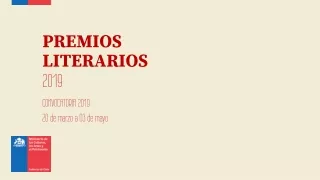 PREMIOS LITERARIOS 2019