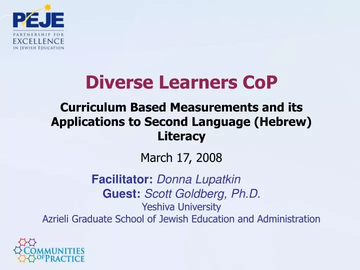 diverse learners cop curriculum based