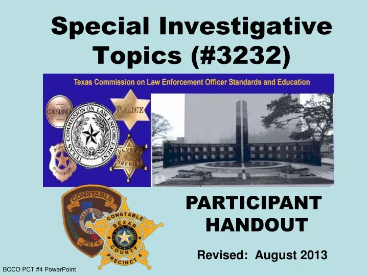 special investigative topics 3232