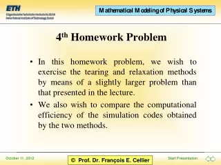 4 th  Homework Problem
