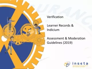 Verification Learner Records &amp; Indicium Assessment &amp; Moderation Guidelines (2019)