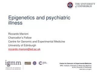 Epigenetics and psychiatric illness