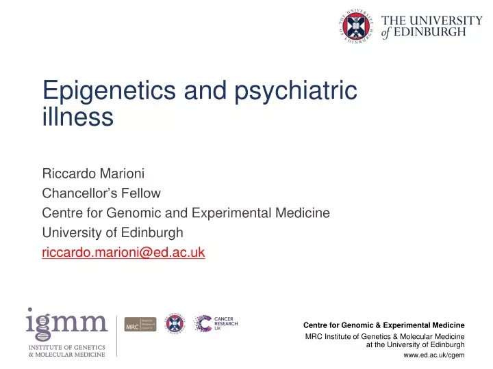 epigenetics and psychiatric illness