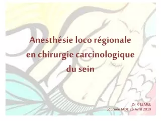 Analgésie chirurgie du sein