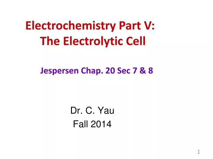 electrochemistry part v the electrolytic cell