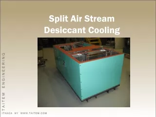 Split Air Stream Desiccant Cooling