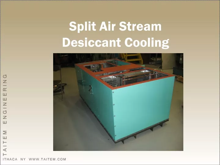 split air stream desiccant cooling