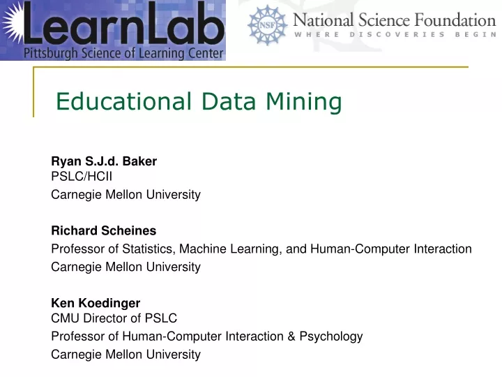 educational data mining