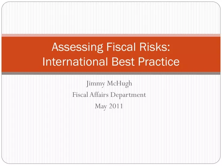assessing fiscal risks international best practice