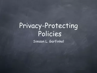 Privacy-Protecting Policies