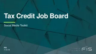Tax Credit Job Board