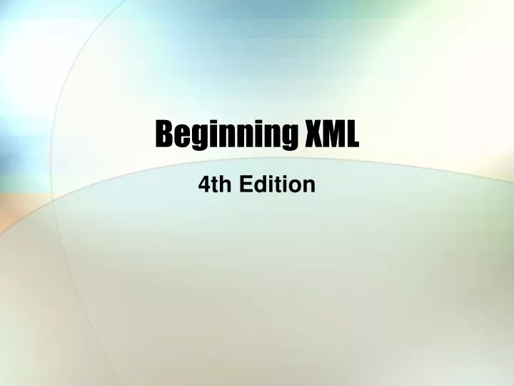 beginning xml