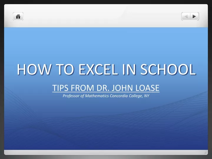 how to excel in school