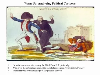 Warm-Up:  Analyzing Political Cartoons