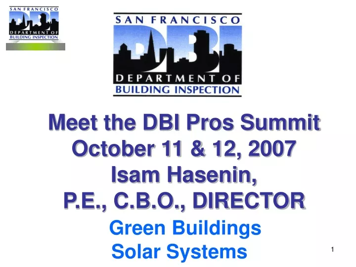meet the dbi pros summit october 11 12 2007 isam