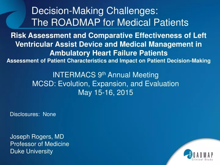 decision making challenges the roadmap