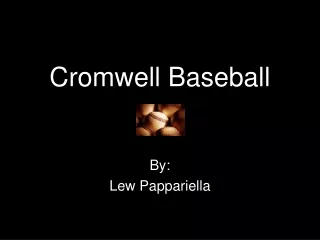 Cromwell Baseball