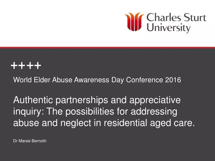 world elder abuse awareness day conference 2016