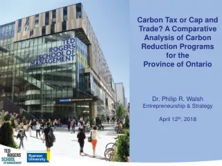 Carbon Tax or Cap and Trade? A Comparative Analysis of Carbon Reduction Programs for the