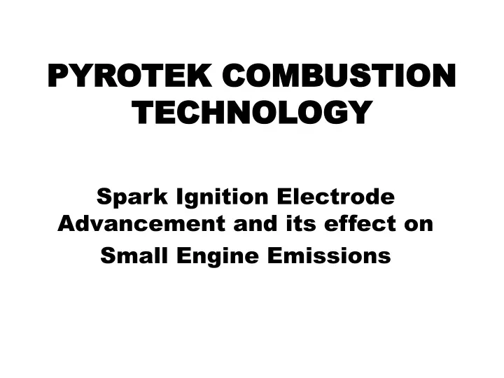 pyrotek combustion technology