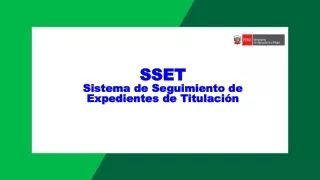 SSET Sistema de Seguimiento de Expedientes de Titulación