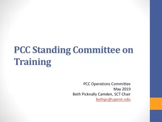 PCC Standing Committee on Training
