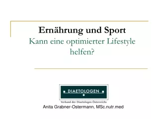 Ernährung und Sport Kann eine optimierter Lifestyle helfen?