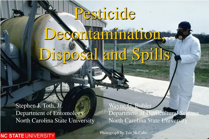 pesticide decontamination disposal and spills