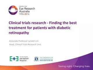 Clinical trials research - Finding the best treatment for patients with diabetic retinopathy