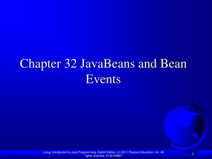 chapter 32 javabeans and bean events