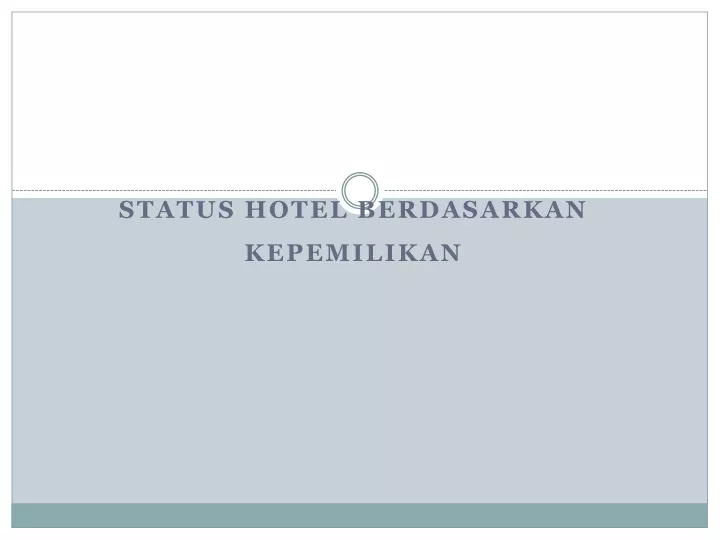 status hotel berdasarkan kepemilikan