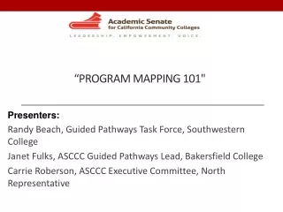 “Program Mapping 101&quot;
