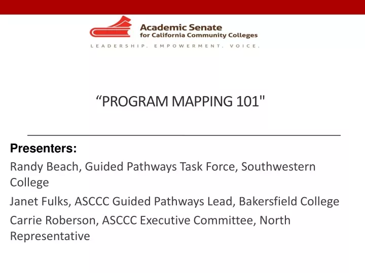 program mapping 101