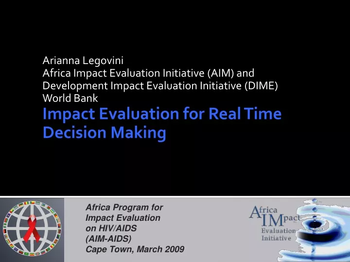 arianna legovini africa impact evaluation