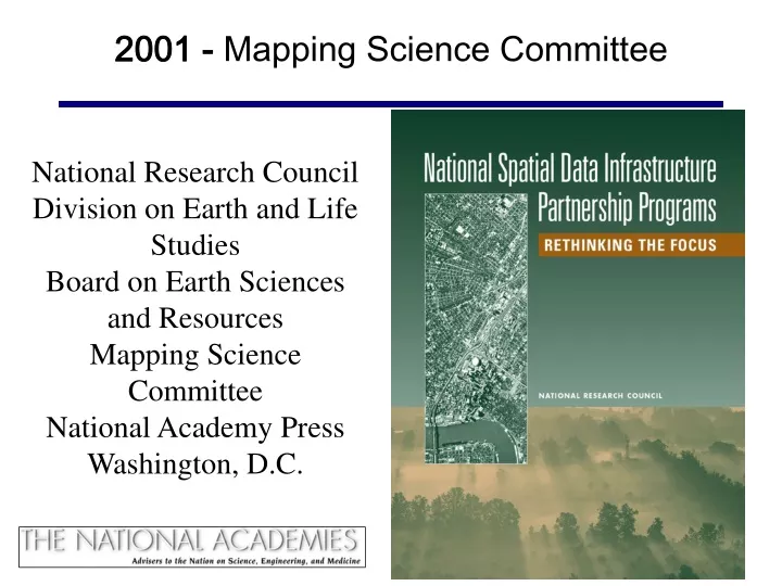 2001 mapping science committee