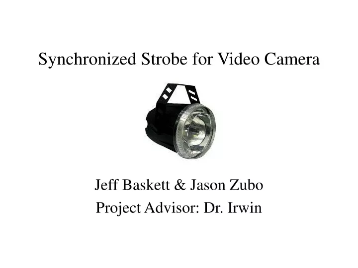 synchronized strobe for video camera