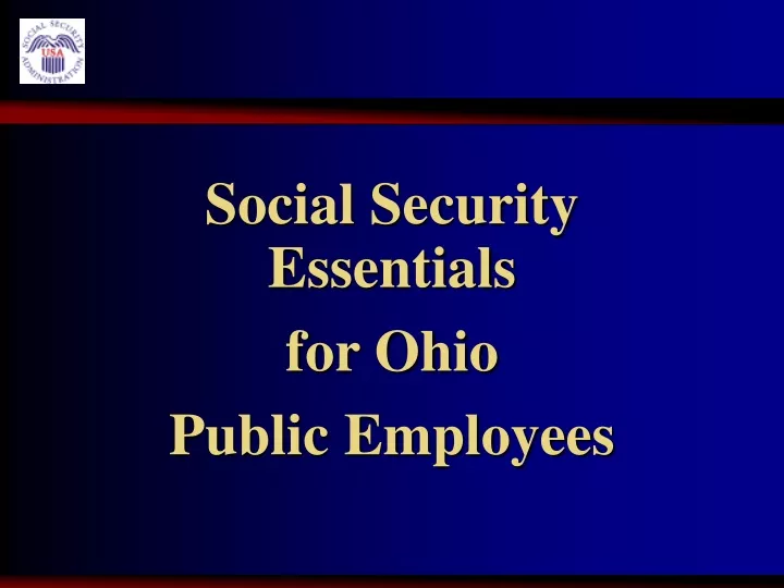 social security essentials for ohio public