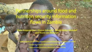 Partnerships around food and nutrition security information flows in Zambia