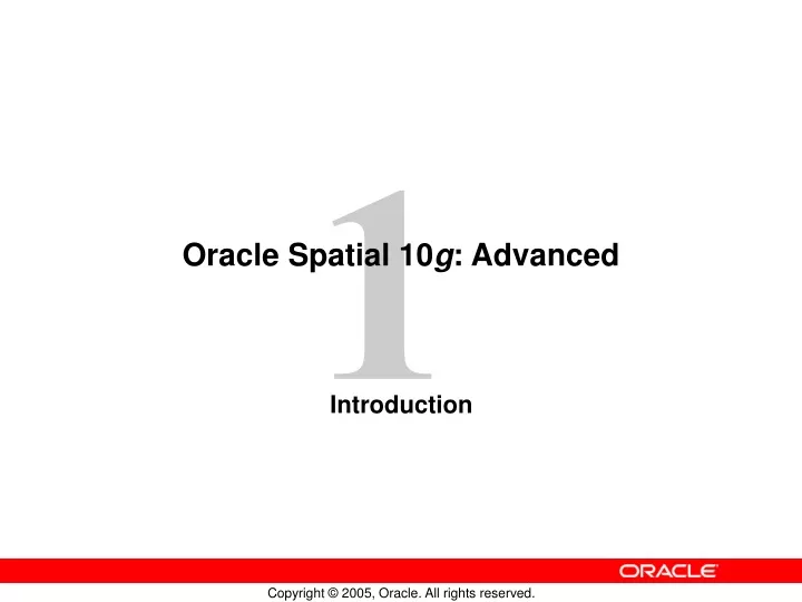 oracle spatial 10 g advanced